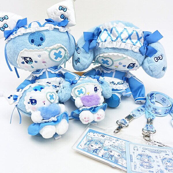 サンリオ マイメロディ＆クロミ 幅広ネックストラップ MU DOLLY MIX ブルー Sanrio