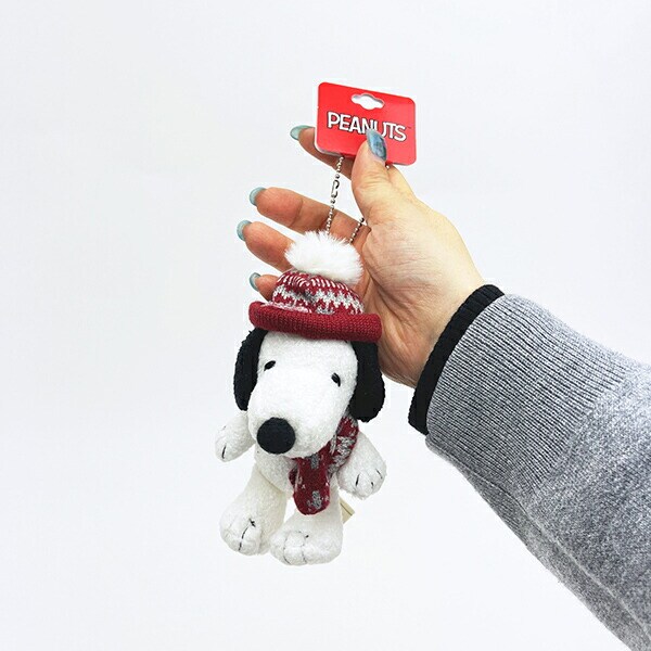 スヌーピー ニットキャップ マスコット ぬいぐるみ SNOOPY