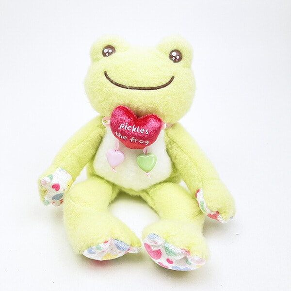 かえるのピクルス スマイルハート ビーンドール ぬいぐるみ グリーン