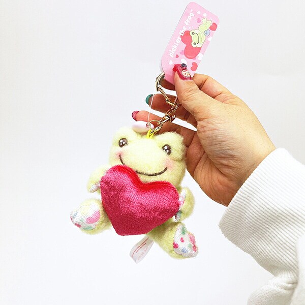 かえるのピクルス スマイルハート マスコット ぬいぐるみ グリーン
