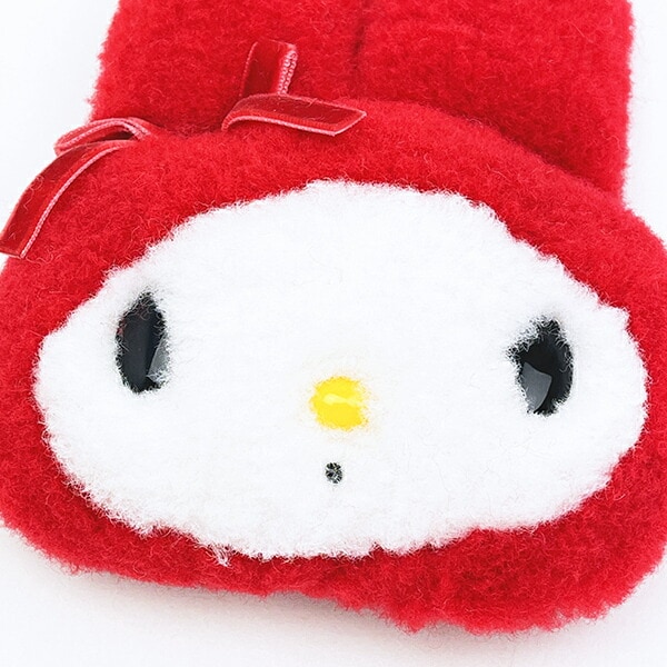 サンリオ マイメロディ フェイスパスケース 赤チェック ICカードケース sanrio