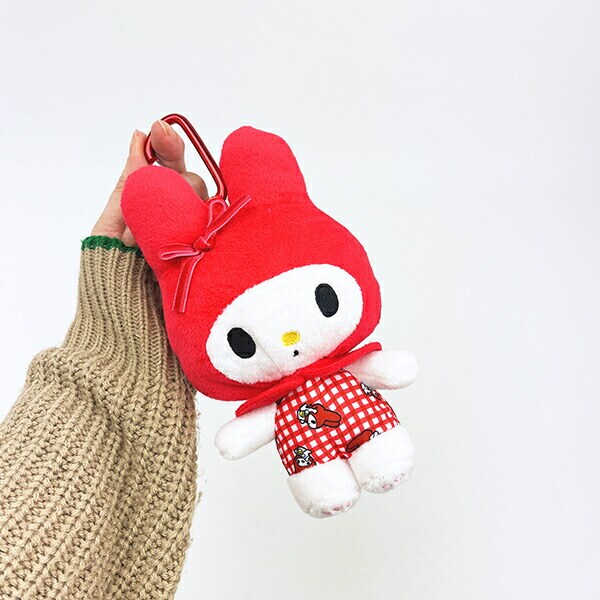 サンリオ マイメロディ 赤チェック ぬいぐるみエコバッグ Sanrio