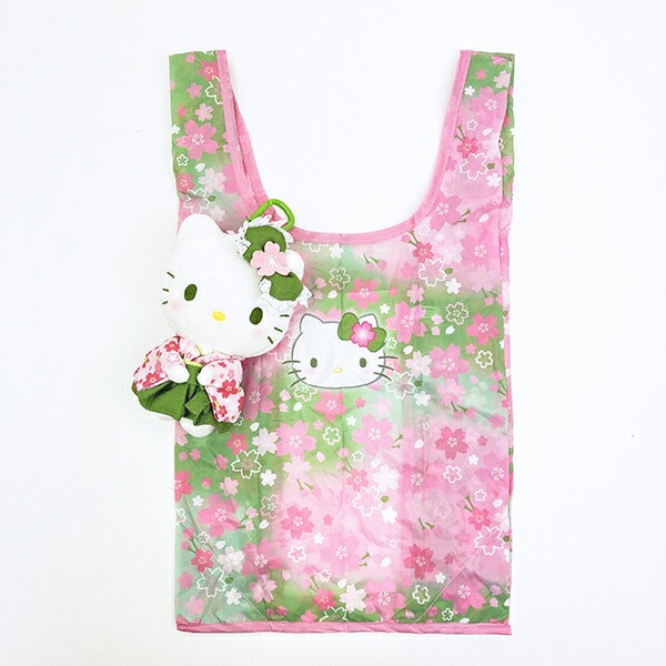 サンリオ ハローキティ ぬいぐるみエコバッグ  抹茶着物シリーズ Sanrio