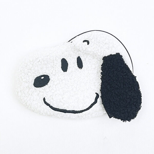 スヌーピー ダイカットフェイスポーチ ブラック SNOOPY