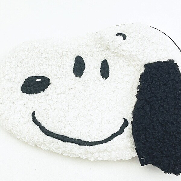 スヌーピー ダイカットフェイスポーチ ブラック SNOOPY