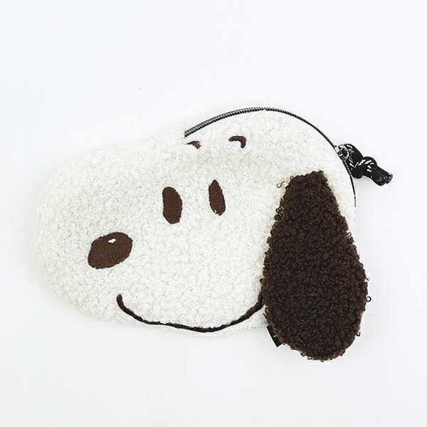 スヌーピー ダイカットフェイスポーチ モカ SNOOPY