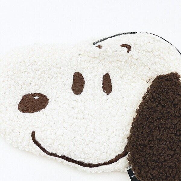 スヌーピー ダイカットフェイスポーチ モカ SNOOPY