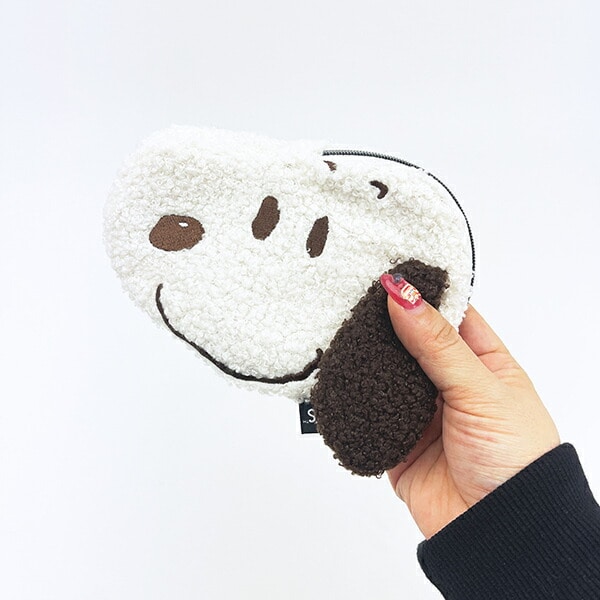 スヌーピー ダイカットフェイスポーチ モカ SNOOPY