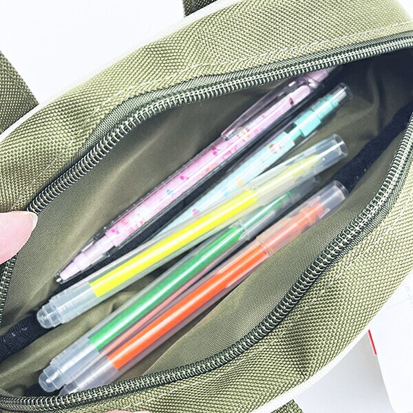 スヌーピー レトロバッグポーチ グリーン SNOOPY