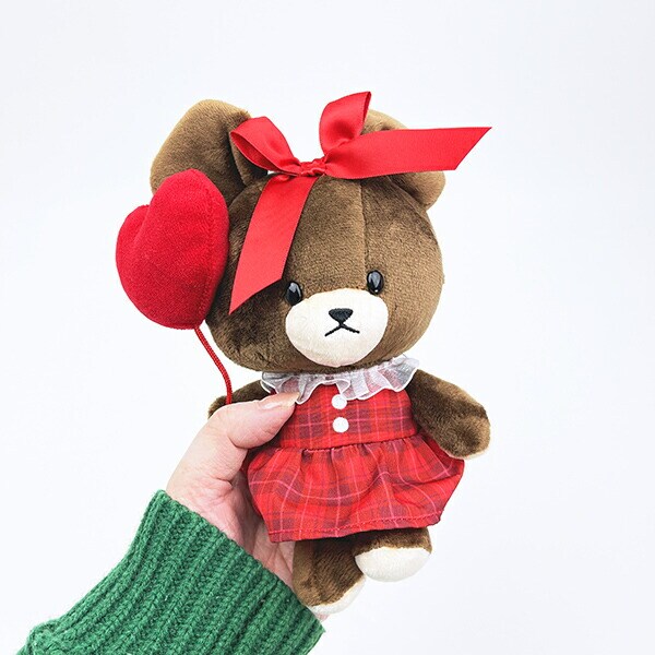 くまのがっこう ハートチェック ぬいぐるみ(SS)
