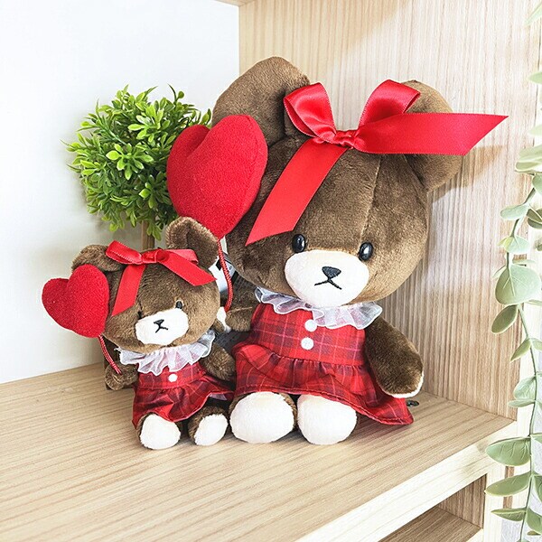 くまのがっこう ハートチェック ぬいぐるみ(SS)