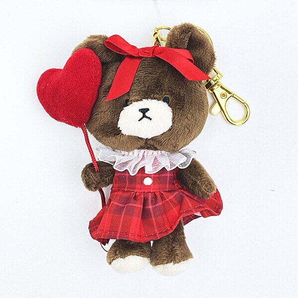 くまのがっこう ハートチェック マスコット ぬいぐるみ