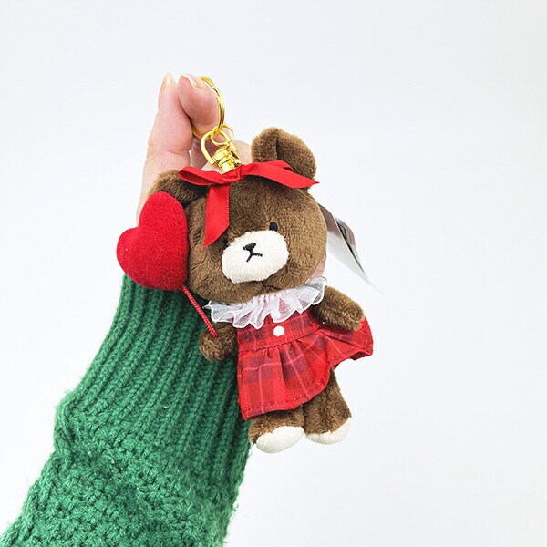 くまのがっこう ハートチェック マスコット ぬいぐるみ