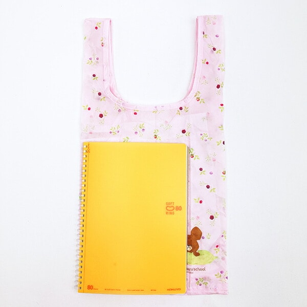 くまのがっこう エコバッグ ぬいぐるみエコバッグ ピンク