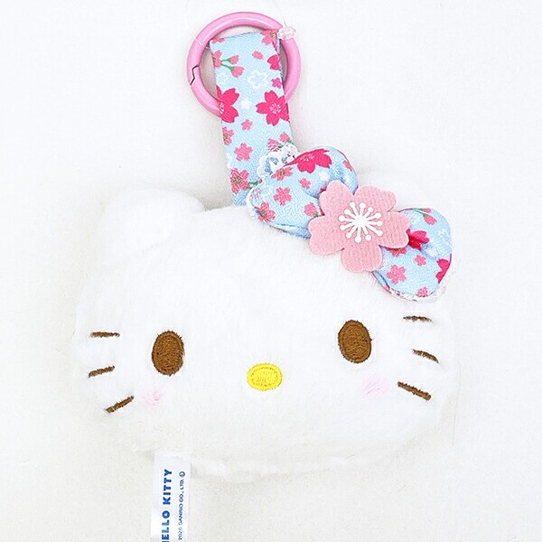 サンリオ ハローキティ 桜着物 フェイスタグマスコット ブラック Sanrio