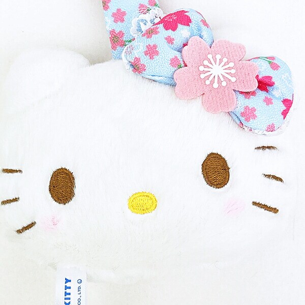サンリオ ハローキティ 桜着物 フェイスタグマスコット ブラック Sanrio