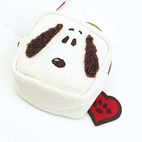 スヌーピー 足跡ハート カラビナミニポーチ SNOOPY