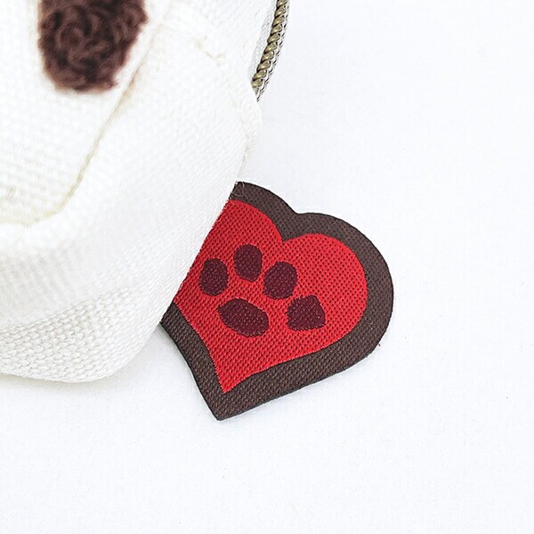 スヌーピー 足跡ハート カラビナミニポーチ SNOOPY