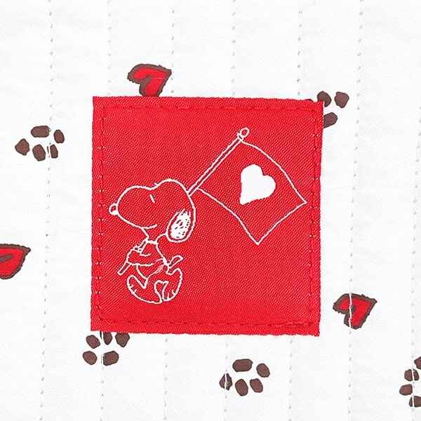 スヌーピー 足跡ハート キルティングポーチ SNOOPY