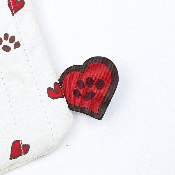 スヌーピー 足跡ハート キルティングポーチ SNOOPY