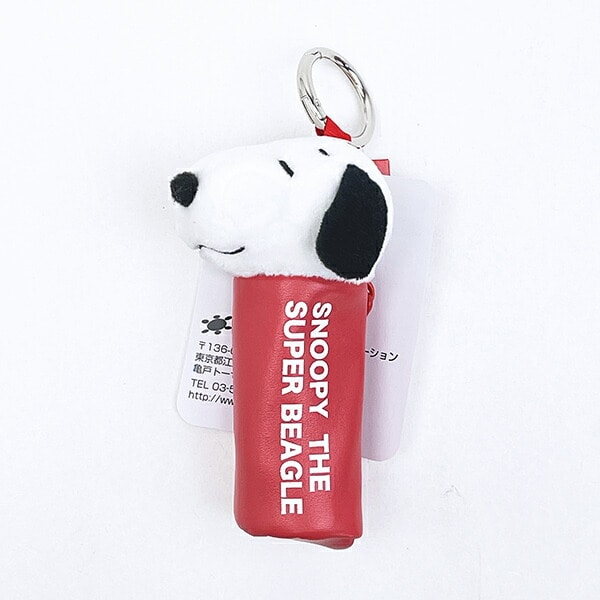 スヌーピー カナビラ付きミニシリンダー (レッド） SNOOPY