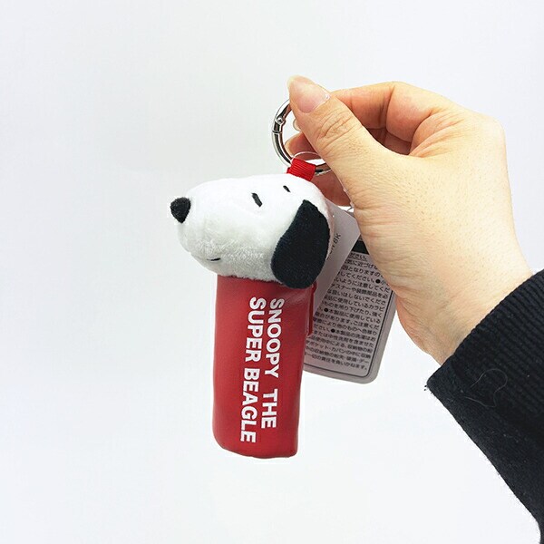 スヌーピー カナビラ付きミニシリンダー (レッド） SNOOPY