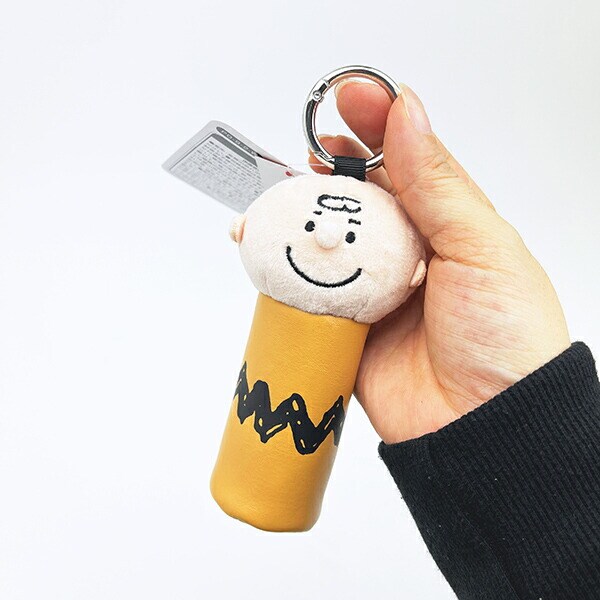 スヌーピー チャーリーブラウン カナビラ付きミニシリンダー （ベージュ） SNOOPY