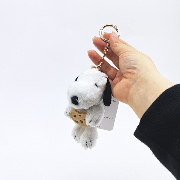 スヌーピー クッキー カナビラ付きプチふわマスコットキーホルダー SNOOPY