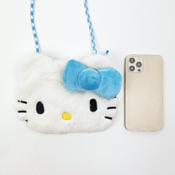 サンリオ ハローキティ ぬいぐるみサコッシュ 水色 ショルダーバッグ Sanrio