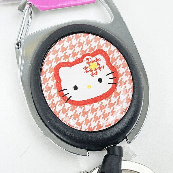 サンリオ ハローキティ メタルリール カオハナ レッド キーホルダー Sanrio