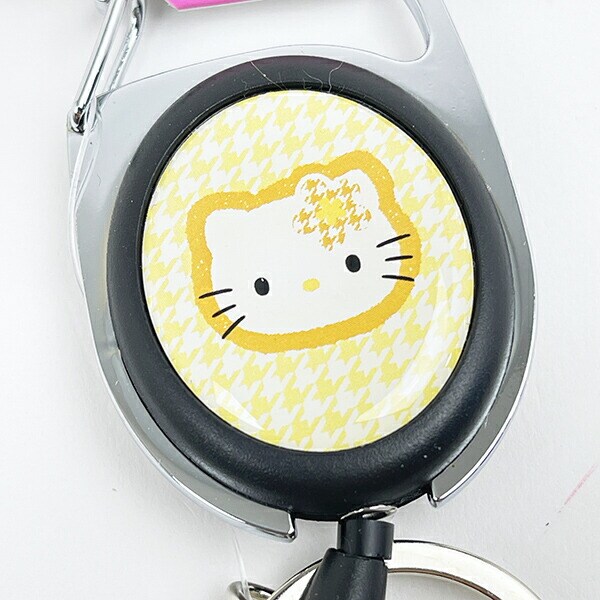 サンリオ ハローキティ メタルリール カオハナ イエロー キーホルダー Sanrio