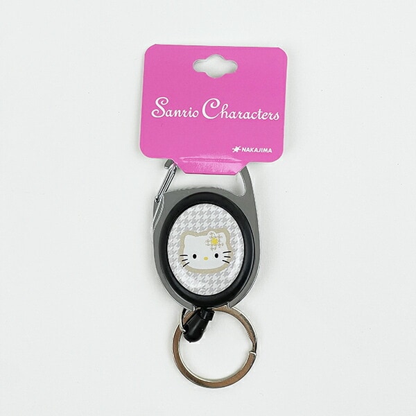 サンリオ ハローキティ メタルリール カオハナ ホワイト キーホルダー Sanrio