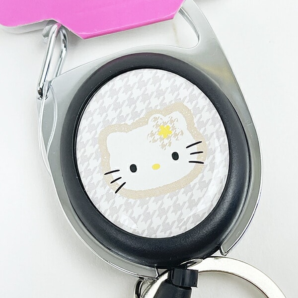 サンリオ ハローキティ メタルリール カオハナ ホワイト キーホルダー Sanrio