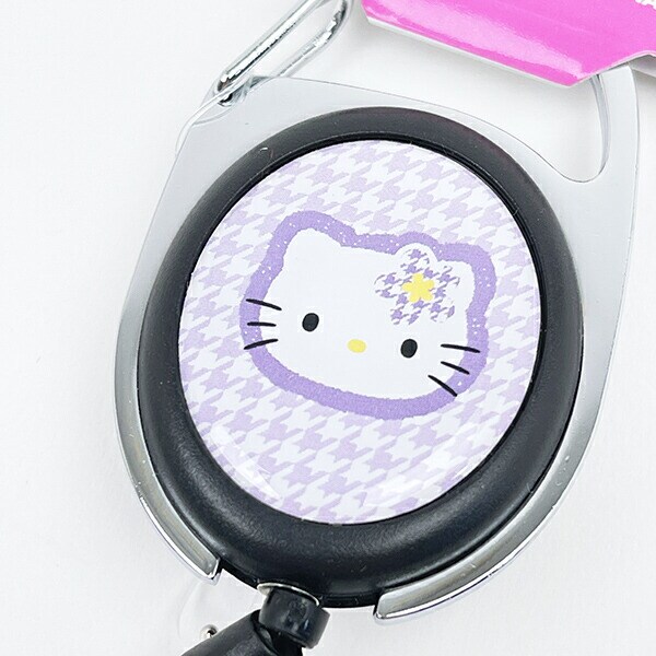 サンリオ ハローキティ メタルリール カオハナ パープル キーホルダー Sanrio