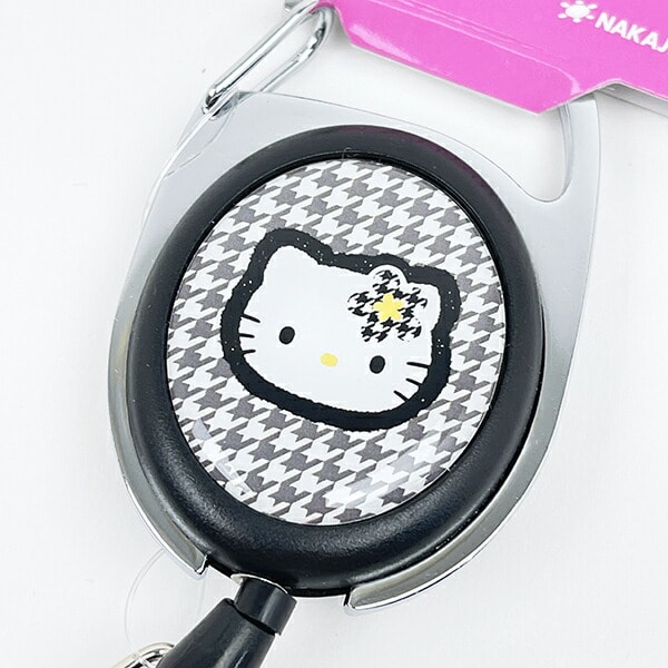 サンリオ ハローキティ メタルリール カオハナ ブラック キーホルダー Sanrio