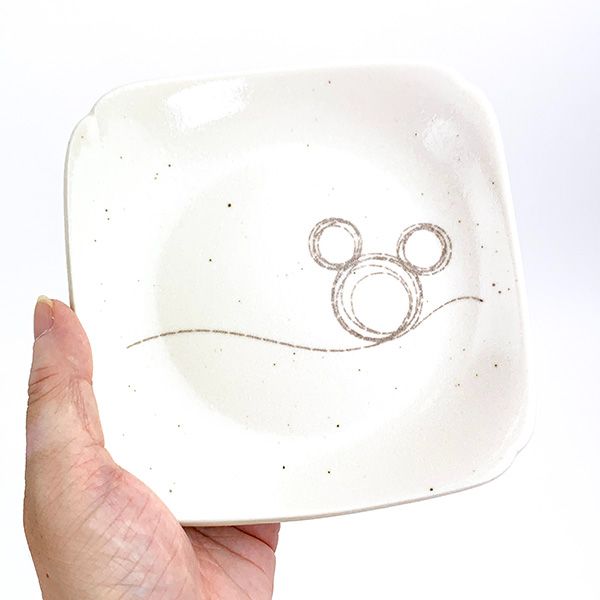 ディズニー ペア取り皿セット(中) ミッキー ステッチライン 皿 キッチン ランチ パーティー ギフト