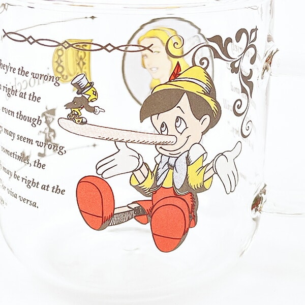 ディズニー 耐熱ガラスマグ ピノキオ マグカップ キッチン グラス