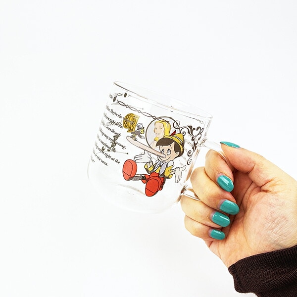 ディズニー 耐熱ガラスマグ ピノキオ マグカップ キッチン グラス
