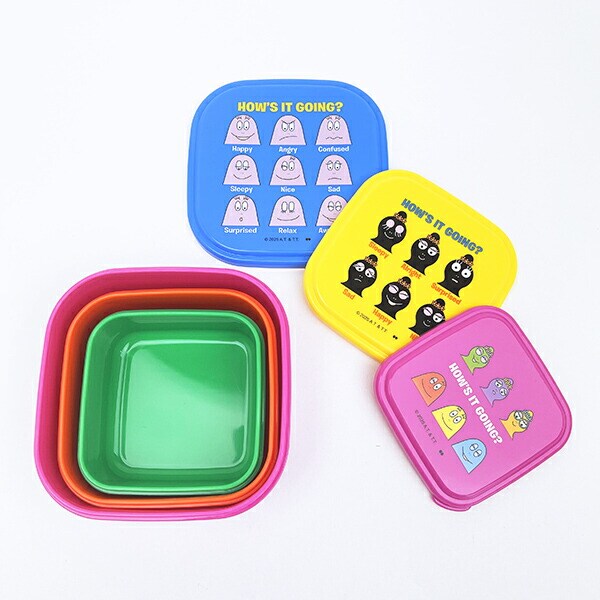 バーバパパ シールランチボックス3個セット お弁当