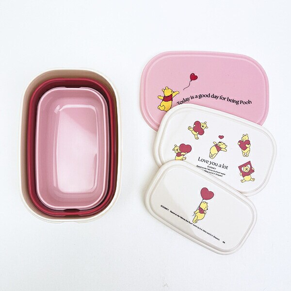 ディズニー くまのプーさん シールランチボックス3個セット お弁当 Disney
