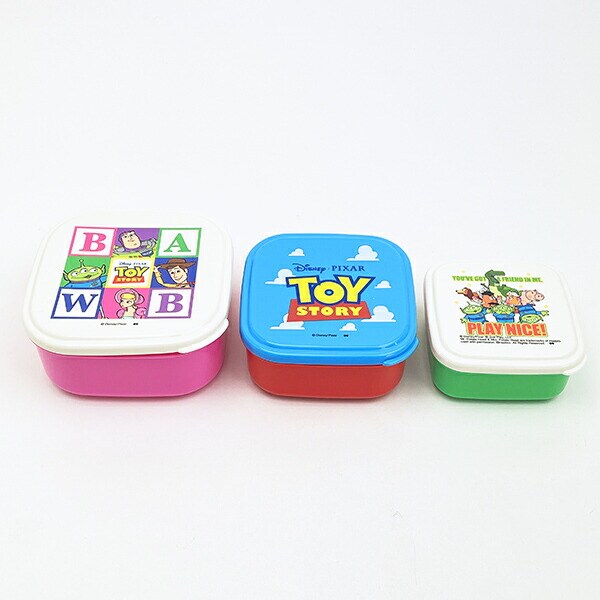 ディズニー トイストーリー シールランチボックス3Pセット Disney