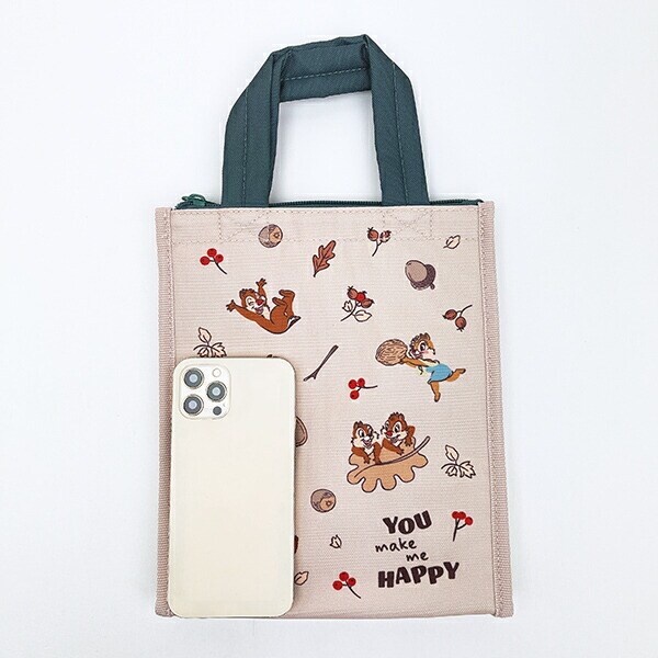 ディズニー チップとデール スクエアランチバッグ(M) Chip'n'Dale NUTS お弁当 Disney