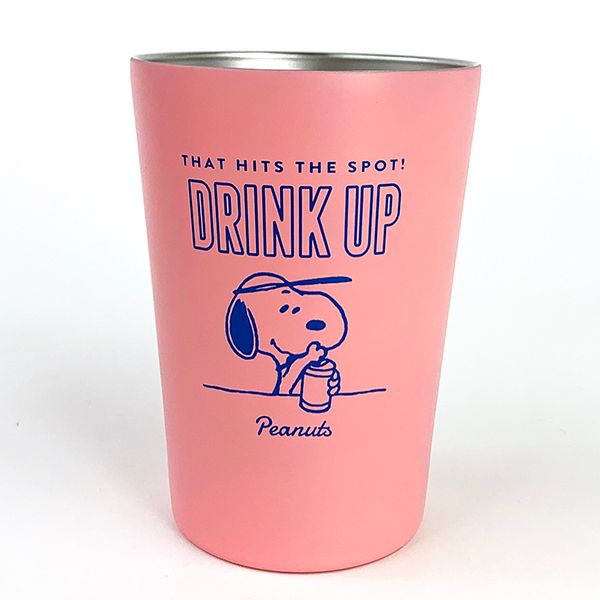 スヌーピー snoopy ステンレスタンブラー drink up タンブラー ステンレス コップ カップ 保冷 保温 ピンク グッズ