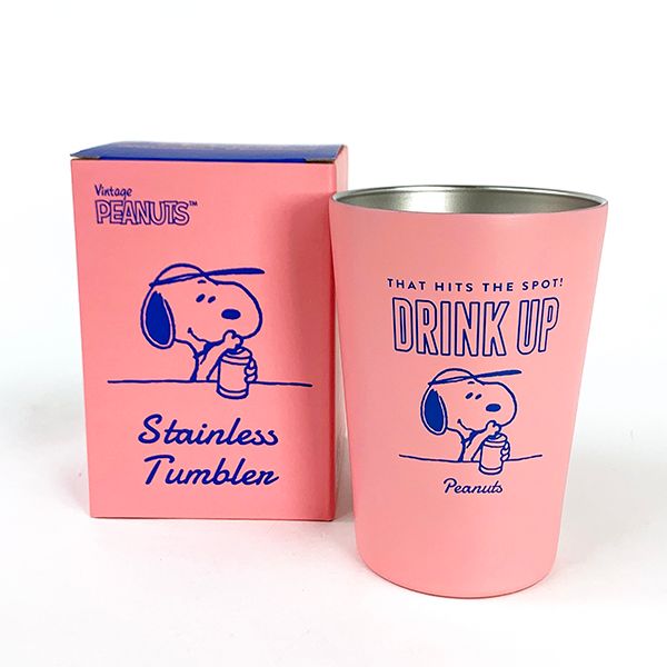 スヌーピー snoopy ステンレスタンブラー drink up タンブラー ステンレス コップ カップ 保冷 保温 ピンク グッズ