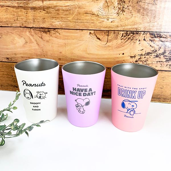スヌーピー snoopy ステンレスタンブラー drink up タンブラー ステンレス コップ カップ 保冷 保温 ピンク グッズ