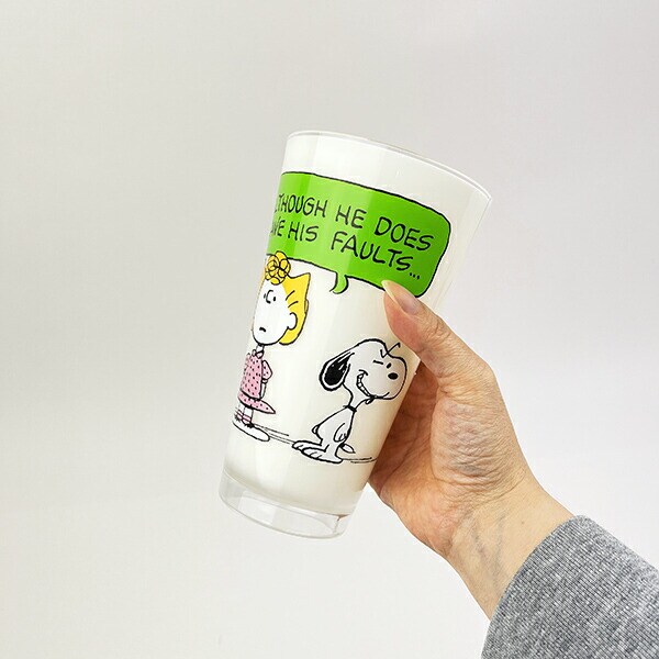スヌーピー アクリルタンブラー (ホワイト) コップ SNOOPY