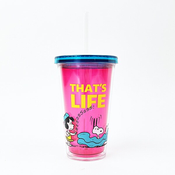 スヌーピー ストロータンブラー (ピンク) コップ ランチ SNOOPY