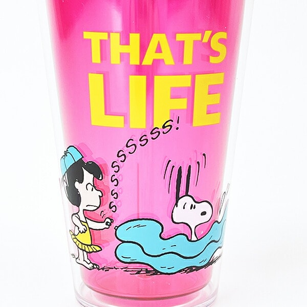 スヌーピー ストロータンブラー (ピンク) コップ ランチ SNOOPY