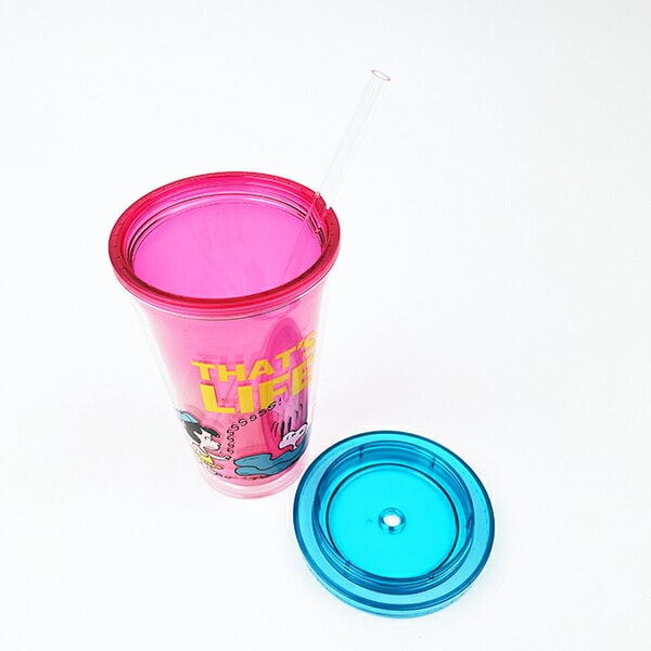 スヌーピー ストロータンブラー (ピンク) コップ ランチ SNOOPY