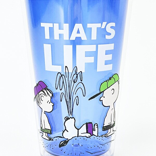 スヌーピー ストロータンブラー (ブルー) コップ ランチ SNOOPY